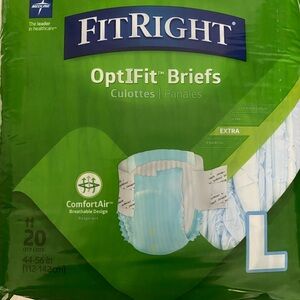 MedLine Fit Right OptiFit Disposable Briefs Diapers Size L